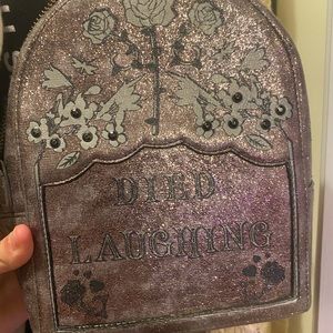 Betsey Johnson ‘Died Laughing’ tombstone purse. Original chain. Barely used.